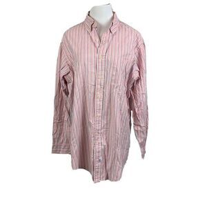 Ralph Lauren Andover  pink blue striped button up shirt